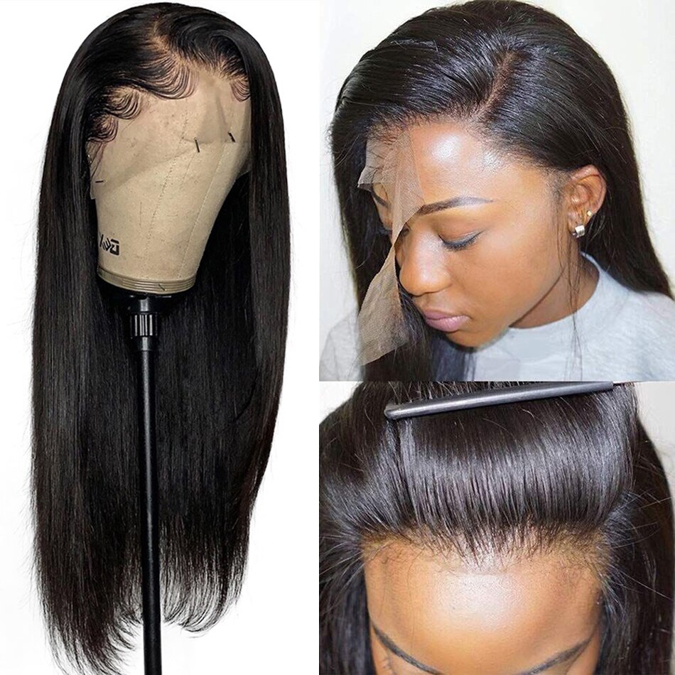 28 30 36 Inch 13×4 Lace Front Human Hair Wigs Brazilian Straight Glueless Frontal Pre Plucked Virgin Human Hair For Black Women 28 30 36 Inch 13x4 Lace Front Human Hair Wigs Brazilian Straight Glueless Frontal Pre Plucked Virgin Human Hair For Black Women