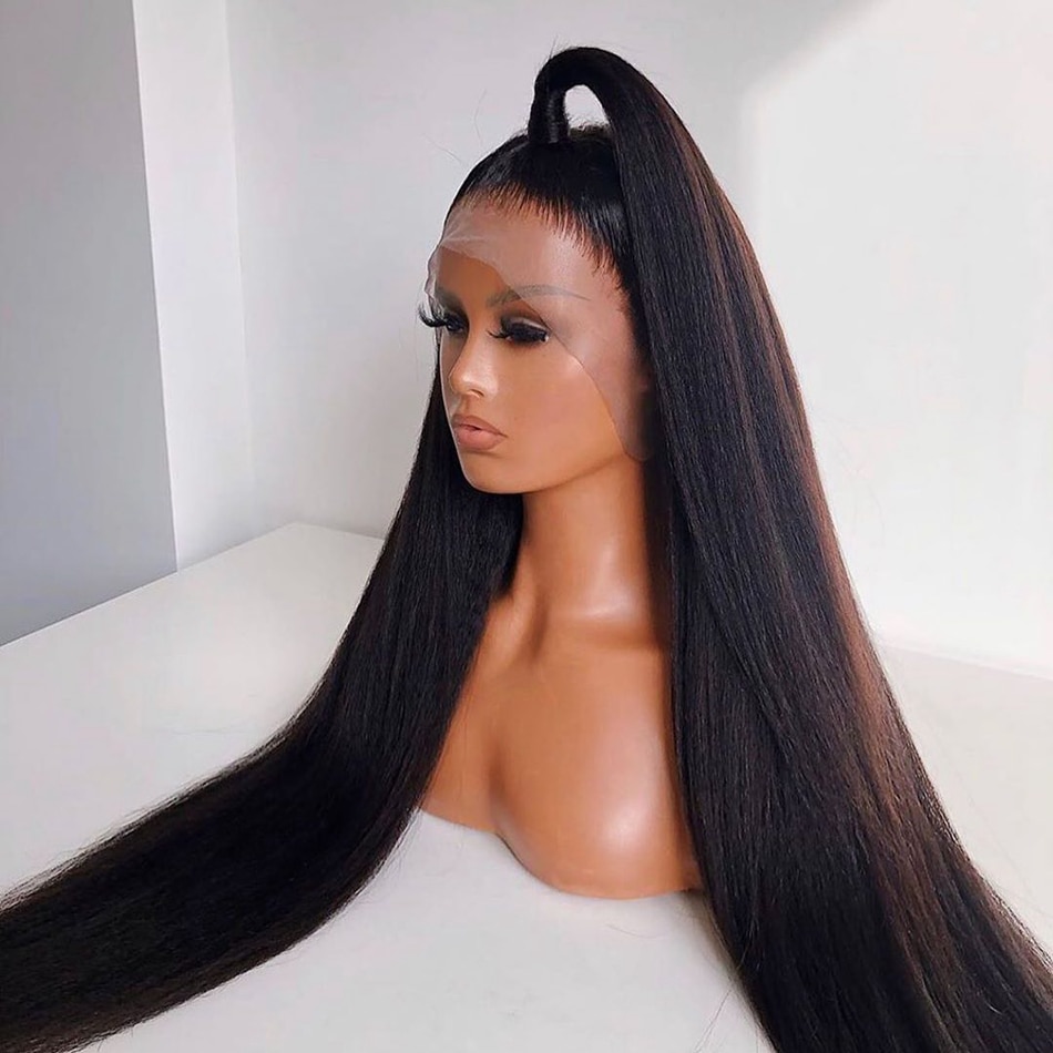 28 30 36 Inch 13×4 Lace Front Human Hair Wigs Brazilian Straight Glueless Frontal Pre Plucked Virgin Human Hair For Black Women 28 30 36 Inch 13x4 Lace Front Human Hair Wigs Brazilian Straight Glueless Frontal Pre Plucked Virgin Human Hair For Black Women