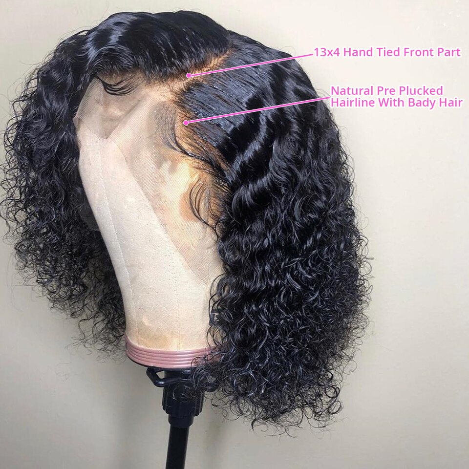 Jerry Curly 13×4 Lace Front Wig Short Bob Frontal Human Hair Wigs Deep Wave Brazilian Remy Pre Plucked Water 4×4 Closure Wig Jerry Curly 13x4 Lace Front Wig Short Bob Frontal Human Hair Wigs Deep Wave Brazilian Remy Pre Plucked Water 4x4 Closure Wig
