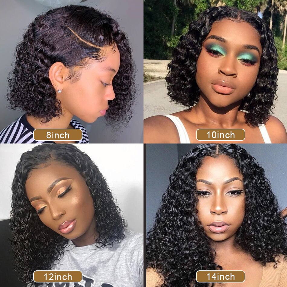 Jerry Curly 13×4 Lace Front Wig Short Bob Frontal Human Hair Wigs Deep Wave Brazilian Remy Pre Plucked Water 4×4 Closure Wig Jerry Curly 13x4 Lace Front Wig Short Bob Frontal Human Hair Wigs Deep Wave Brazilian Remy Pre Plucked Water 4x4 Closure Wig