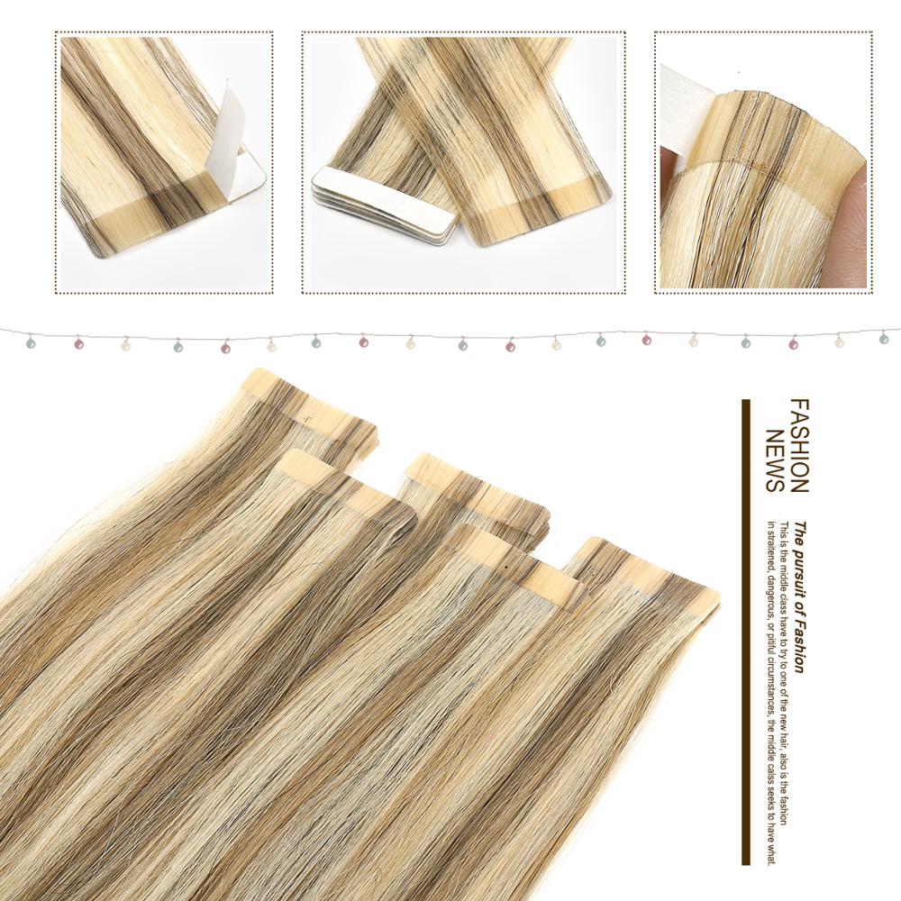 Neitsi Straight Skin Weft Adhesive Hair Non-Remy Tape In Human Hair Extensions 12″-20″ Piano Color Double Sided Invisible Tape Neitsi Straight Skin Weft Adhesive Hair Non-Remy Tape In Human Hair Extensions 12
