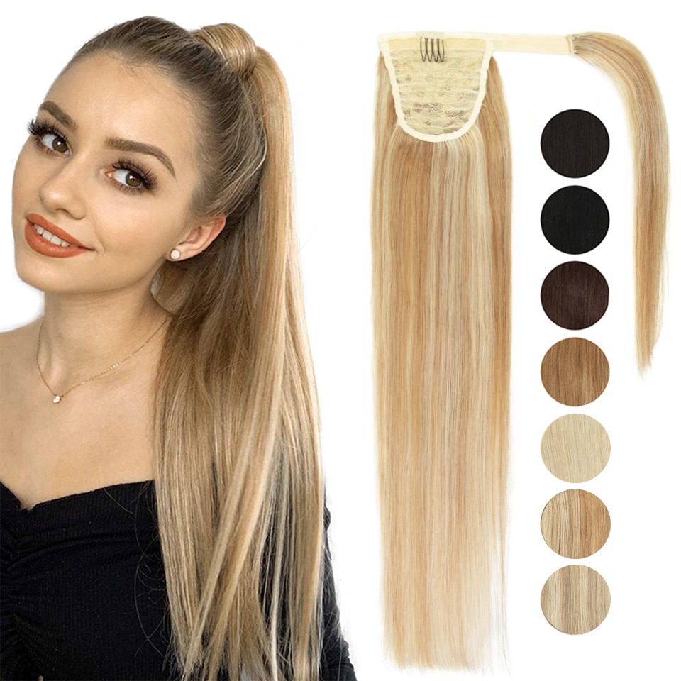 MRSHAIR Ponytail Human Hair Remy Hair Extensions Brazilian Hair Extensions Clip Ins Natural Blonde Brown Color 14 18 22 Inch MRSHAIR Ponytail Human Hair Remy Hair Extensions Brazilian Hair Extensions Clip Ins Natural Blonde Brown Color 14 18 22 Inch