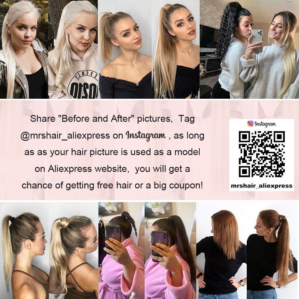 MRSHAIR Ponytail Human Hair Remy Hair Extensions Brazilian Hair Extensions Clip Ins Natural Blonde Brown Color 14 18 22 Inch MRSHAIR Ponytail Human Hair Remy Hair Extensions Brazilian Hair Extensions Clip Ins Natural Blonde Brown Color 14 18 22 Inch