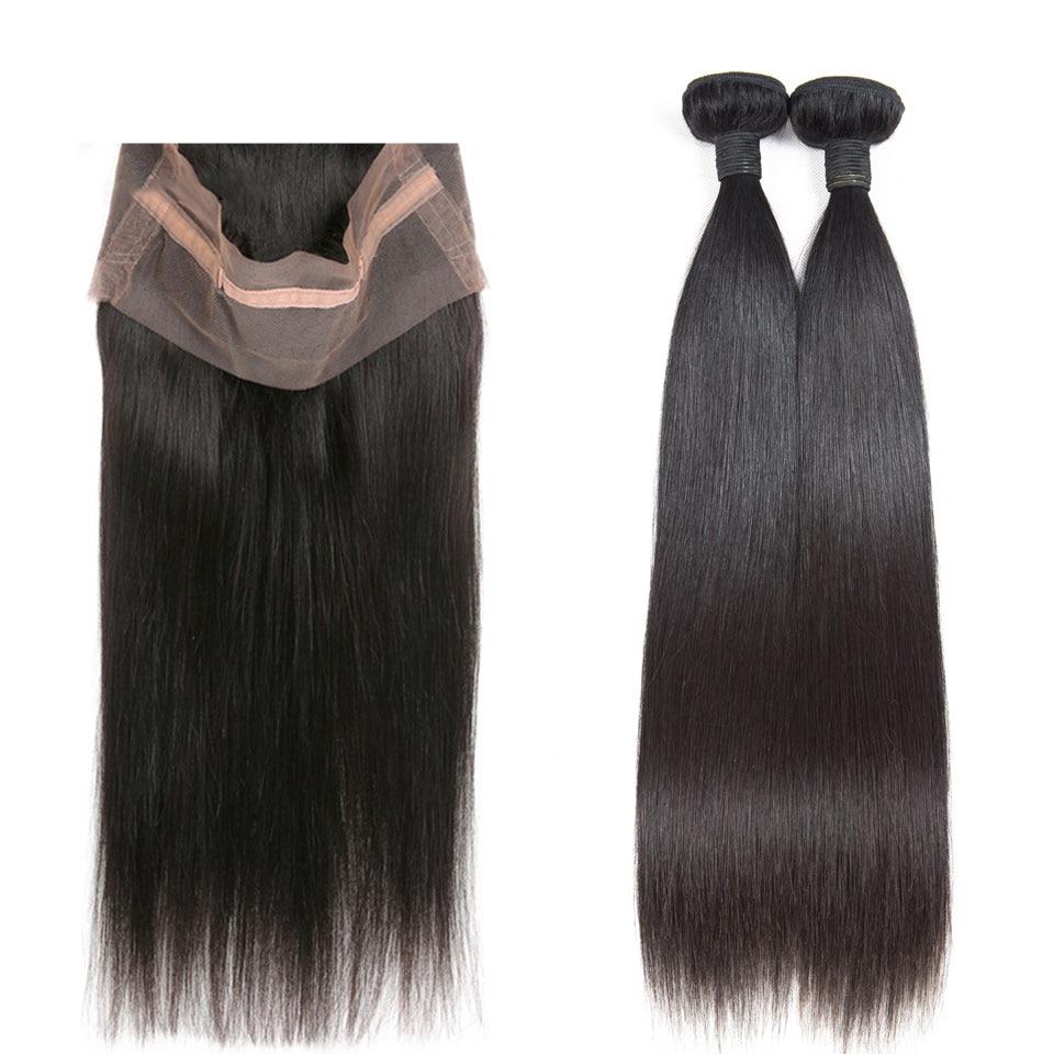 ESTRELLA Peruvian 360 Lace Frontal with Bundles Straight Human Hair Weave Bundles With Closure Remy Hair Extension with Frontal ESTRELLA Peruvian 360 Lace Frontal with Bundles Straight Human Hair Weave Bundles With Closure Remy Hair Extension with Frontal