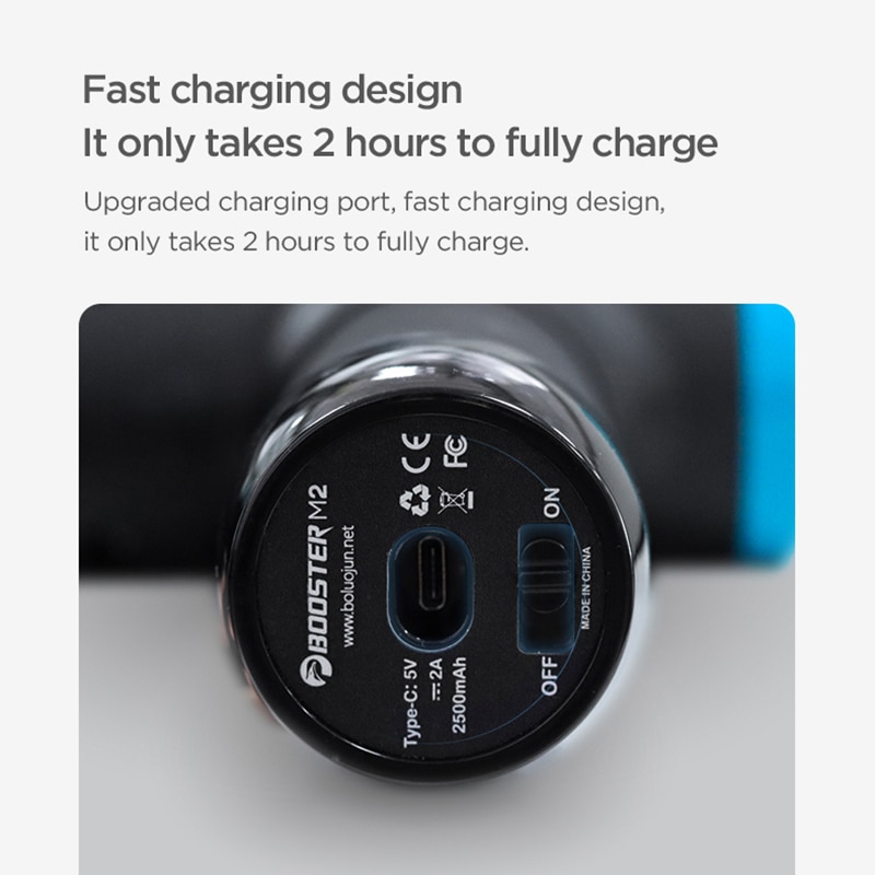 BOOSTER M2-12V LCD Display Massage Gun Professional Deep Muscle Massager Pain Relief Body Relaxation Facial Gun Fitness BOOSTER M2-12V LCD Display Massage Gun Professional Deep Muscle Massager Pain Relief Body Relaxation Facial Gun Fitness