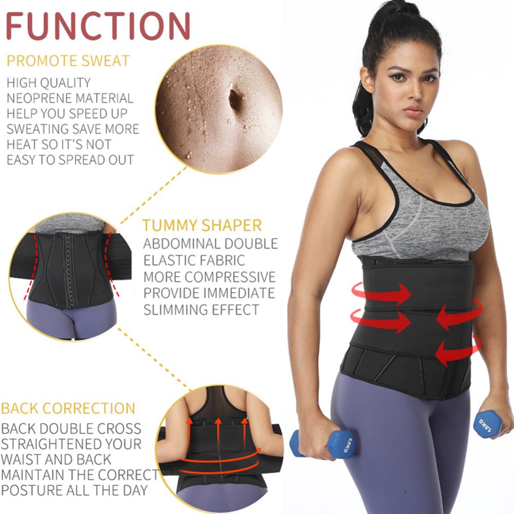 Adjustable Elastic Sauna Waist Trainer Corset Sweat Belt for Women Weight Loss Compression Trimmer Workout Fitness Belt Brace Adjustable Elastic Sauna Waist Trainer Corset Sweat Belt for Women Weight Loss Compression Trimmer Workout Fitness Belt Brace