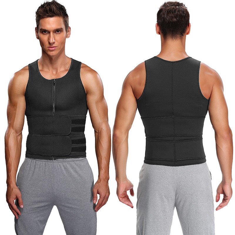 Men's Body Shaper Waist Trainer Sauna Vest Double Belt Sweat Shirt Corset Top Abdomen Slimming Shapewear Fat Burn Fitness Top Men's Body Shaper Waist Trainer Sauna Vest Double Belt Sweat Shirt Corset Top Abdomen Slimming Shapewear Fat Burn Fitness Top