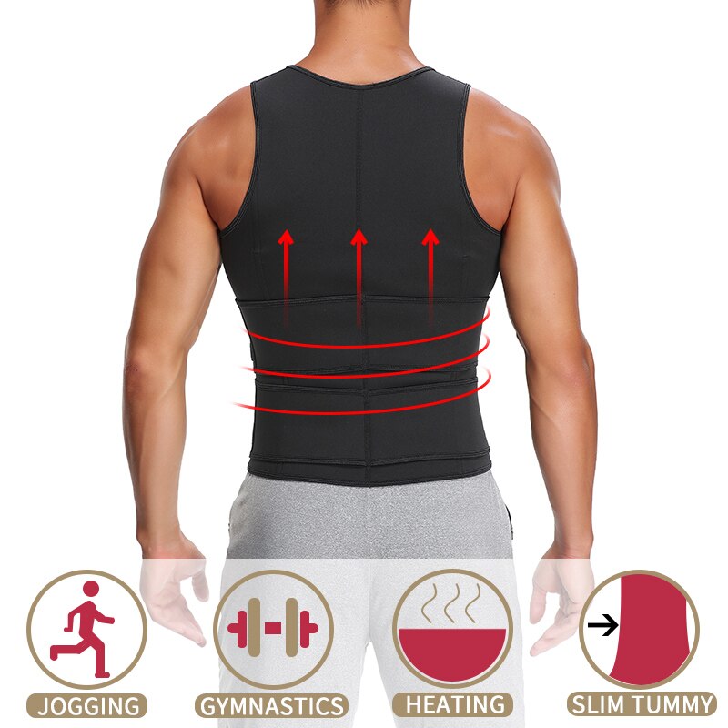 Men's Body Shaper Waist Trainer Sauna Vest Double Belt Sweat Shirt Corset Top Abdomen Slimming Shapewear Fat Burn Fitness Top Men's Body Shaper Waist Trainer Sauna Vest Double Belt Sweat Shirt Corset Top Abdomen Slimming Shapewear Fat Burn Fitness Top