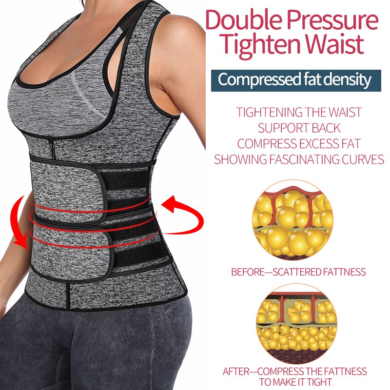 Women Waist Trainer Vest Neoprene Body Shaper Sauna Sweat Suit Slimming Sheath Fitness Workout Corset Top Shapewear Trimmer Belt Women Waist Trainer Vest Neoprene Body Shaper Sauna Sweat Suit Slimming Sheath Fitness Workout Corset Top Shapewear Trimmer Belt