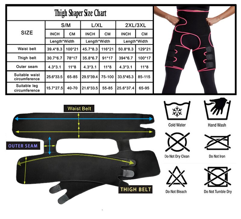 3 in 1 Sauna Shaper Neoprene Waist Trainer Body Shapewear Women Thermo Belt Fitness Thigh Trimmer High Waist Slimming Sheath 3 in 1 Sauna Shaper Neoprene Waist Trainer Body Shapewear Women Thermo Belt Fitness Thigh Trimmer High Waist Slimming Sheath