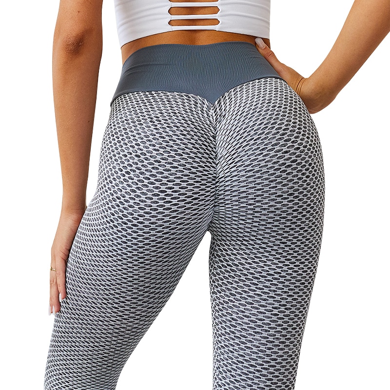 CHRLEISURE Grid Tights Yoga Pants Women Seamless High Waist Leggings Breathable Gym Fitness Push Up Clothing Girl Yoga Pant CHRLEISURE Grid Tights Yoga Pants Women Seamless High Waist Leggings Breathable Gym Fitness Push Up Clothing Girl Yoga Pant