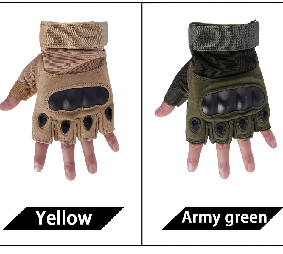Outdoor Tactical Gloves Airsoft Sport Gloves Half Finger Type Military Men Combat Gloves Shooting Hunting Gloves