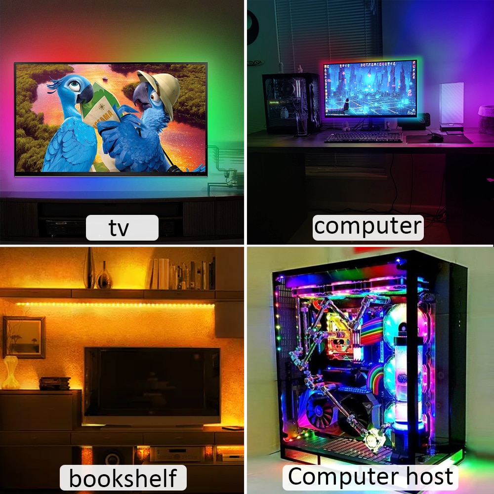 ColorRGB, TV Backlight , USB Powered LED strip light ,RGB5050 For 24 Inch-60 Inch TV,Mirror,PC, APP Control Bias ColorRGB, TV Backlight , USB Powered LED strip light ,RGB5050 For 24 Inch-60 Inch TV,Mirror,PC, APP Control Bias