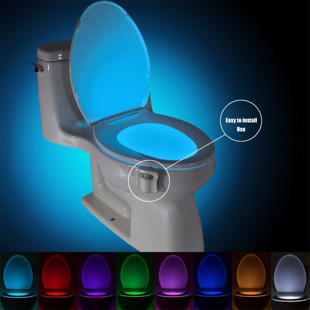 Smart PIR Motion Sensor Toilet Seat Night Light 8 Colors Waterproof Backlight For Toilet Bowl LED Luminaria Lamp WC Toilet Light Smart PIR Motion Sensor Toilet Seat Night Light 8 Colors Waterproof Backlight For Toilet Bowl LED Luminaria Lamp WC Toilet Light
