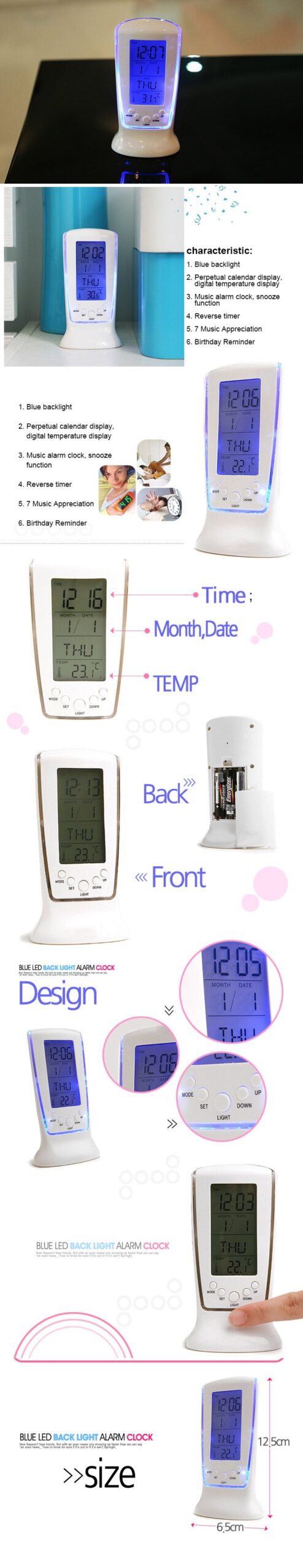 510 Mini Small Alarm Clock Led Luminous Music Alarm Mute Lazy Electronic Clock with Temperature Alarm Clock 510 Mini Small Alarm Clock Led Luminous Music Alarm Mute Lazy Electronic Clock with Temperature Alarm Clock