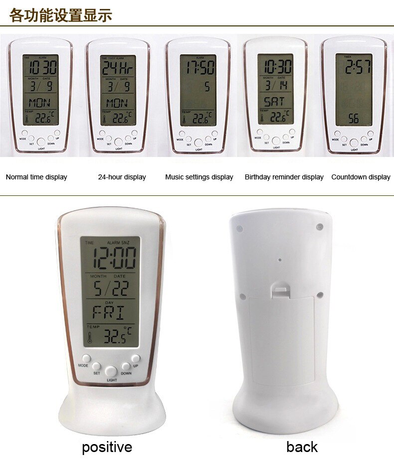 510 Mini Small Alarm Clock Led Luminous Music Alarm Mute Lazy Electronic Clock with Temperature Alarm Clock 510 Mini Small Alarm Clock Led Luminous Music Alarm Mute Lazy Electronic Clock with Temperature Alarm Clock