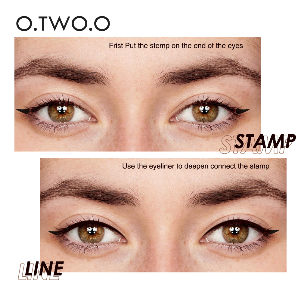O.TWO.O Eyeliner Stamp Black Liquid Eyeliner Pen Waterproof Fast Dry Double-ended Eye Liner Pencil Make-up for Women Cosmetics O.TWO.O Eyeliner Stamp Black Liquid Eyeliner Pen Waterproof Fast Dry Double-ended Eye Liner Pencil Make-up for Women Cosmetics