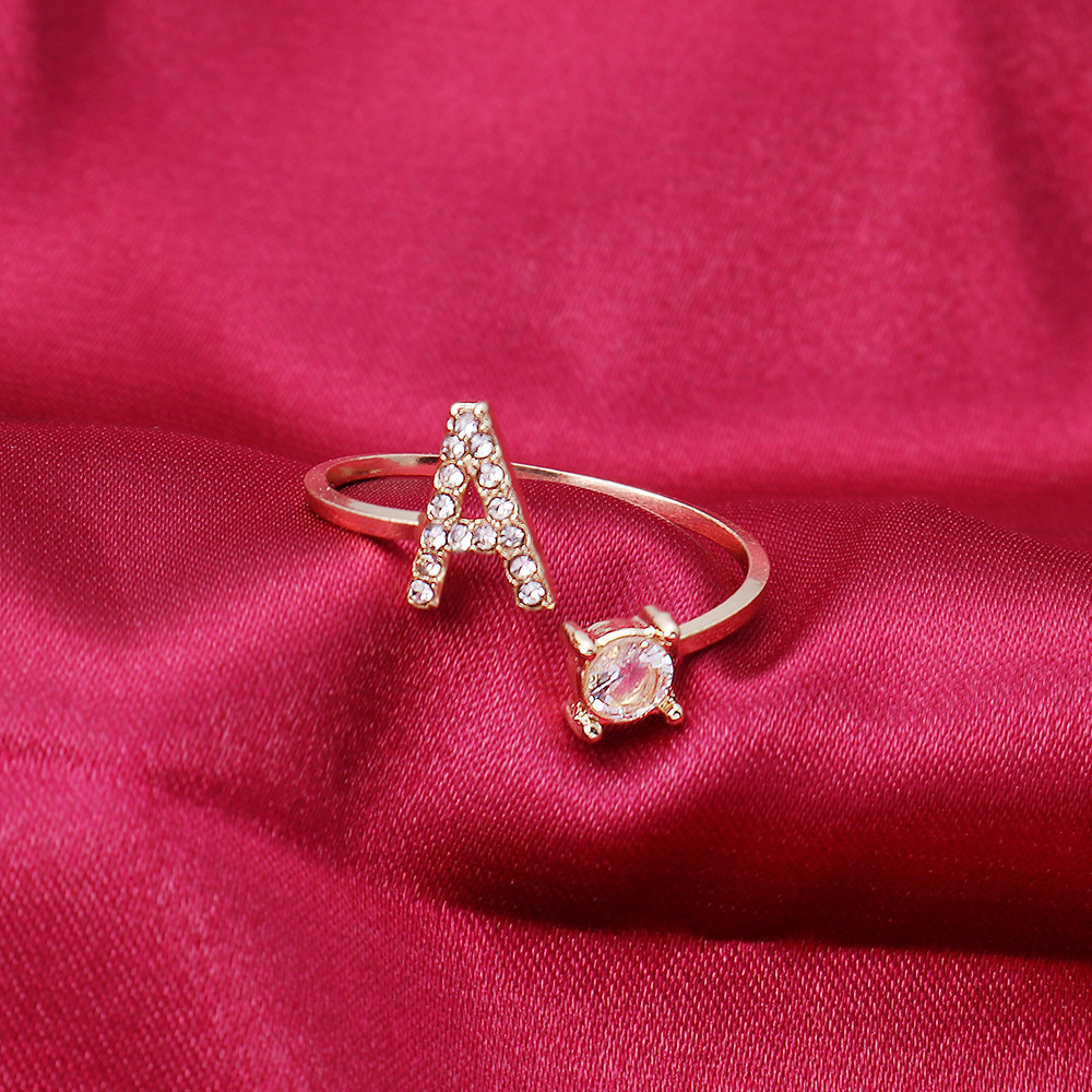A-Z Letter Adjustable Opening Rings A-Z Letter Adjustable Opening Rings