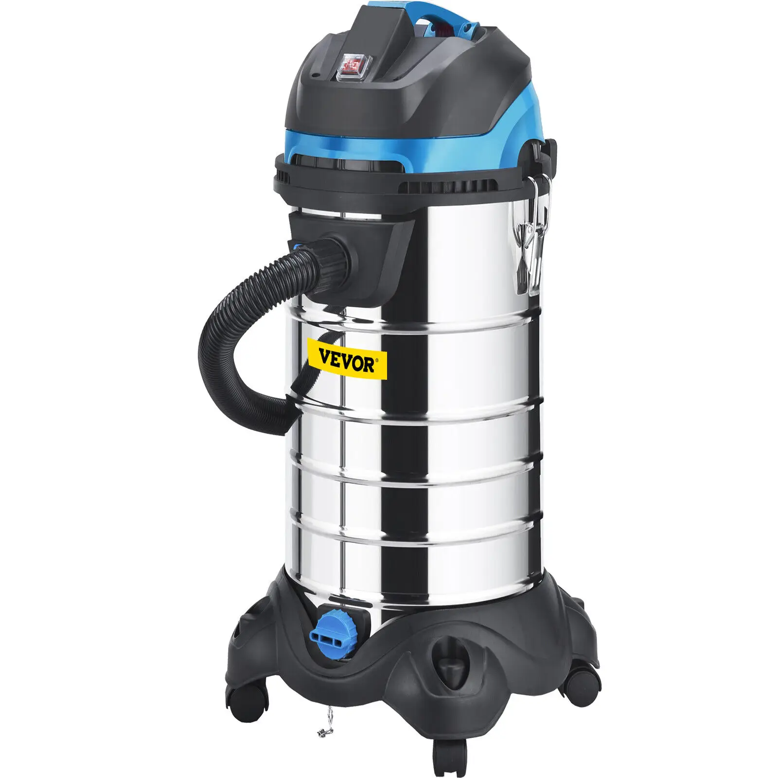 VEVOR Dust Extractor Collector Wet & Dry Vacuum Cleaner 6.5-13.5 Gal. HEPA Filtration System for Household and Jobsite Cleaning